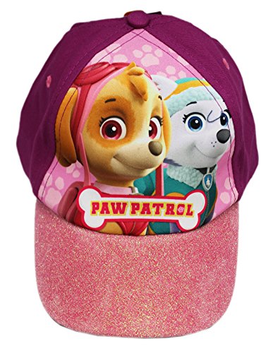 Paw Patrol baseball cap with glitter for little girls - Purple