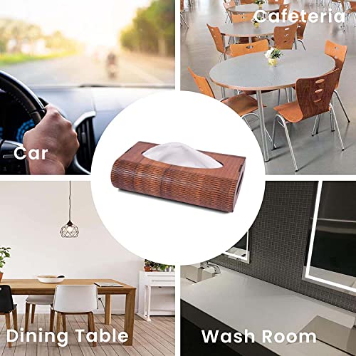 Image of Deskart Wooden Tissue Paper Box | Decorative and Stylish Wooden Tissue Holder Stand for Car, Home, Office Desk, Resturant and Cafeteria (Round)