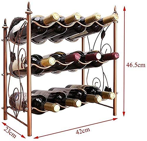Soporte para 12 botellas de vino de hierro hecho a mano miniatura 2