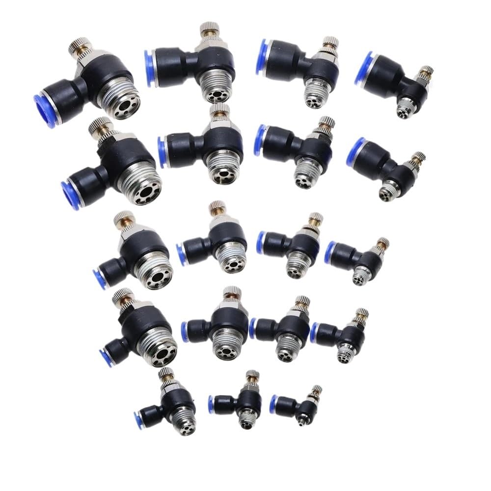 SL4 6 8 10 12mm Pneumatic Fitting M5 1/8" 1/4" 3/8" 1/2 Air Throttle Valve(SL6-04)