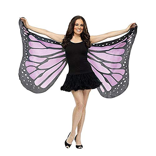 MRULIC Damen Faschings Kostüm Karneval Kostüme Kinder Schmetterlingsflügel Butterfly Wing Cape Kimono Schal Tuch Cover