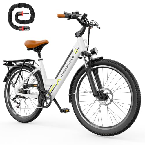 Cybervelo 750W Electric Bike for Adults,up 80 Miles Removable Battery Ebike, 26" Electric E Bike with 7-Speed,Adult Electric Bicycles for Commute Beach Snow Womens/Man All Terrain image 23