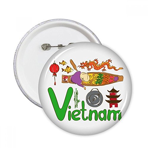 Badge Vietnam symbole national pour personnaliser vos vestes de voyage de taille L