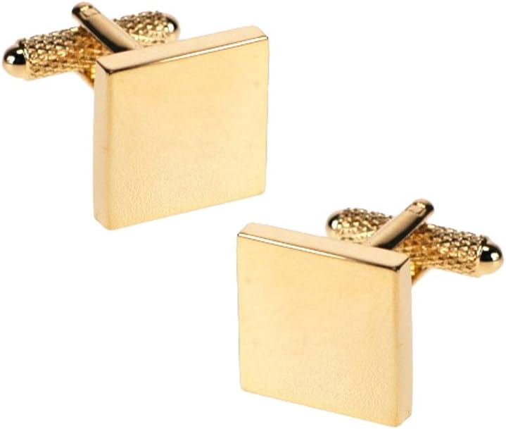 Gold Plated Square Engravable Cufflinks