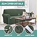 YEMYHOM Couch Cover Latest Jacquard Design High Stretch Sofa Chair Covers for Living Room, Pet Dog Cat Proof Armchair Slipcover Non Slip Magic Elastic Furniture Protector (Small, Army Green)