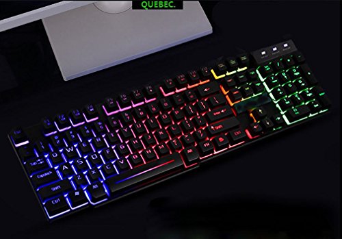 Clavier lumineux usb design robot feel et souris assortie