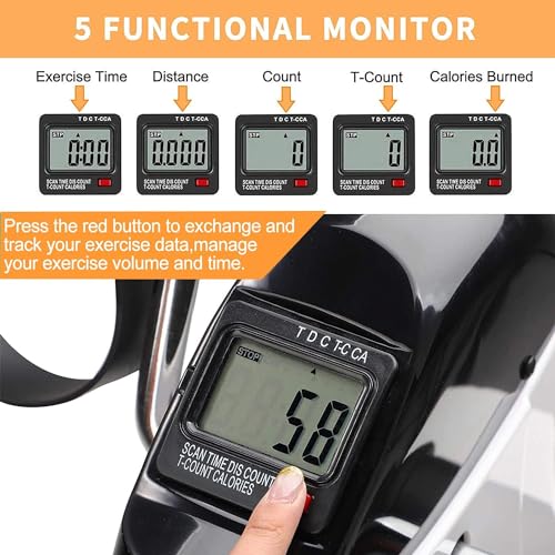 Pedal Exerciser Mini Exercise Bike for Leg and Arm Cycling Recovery Exercise Low Resistance Portable Bike - Image 3