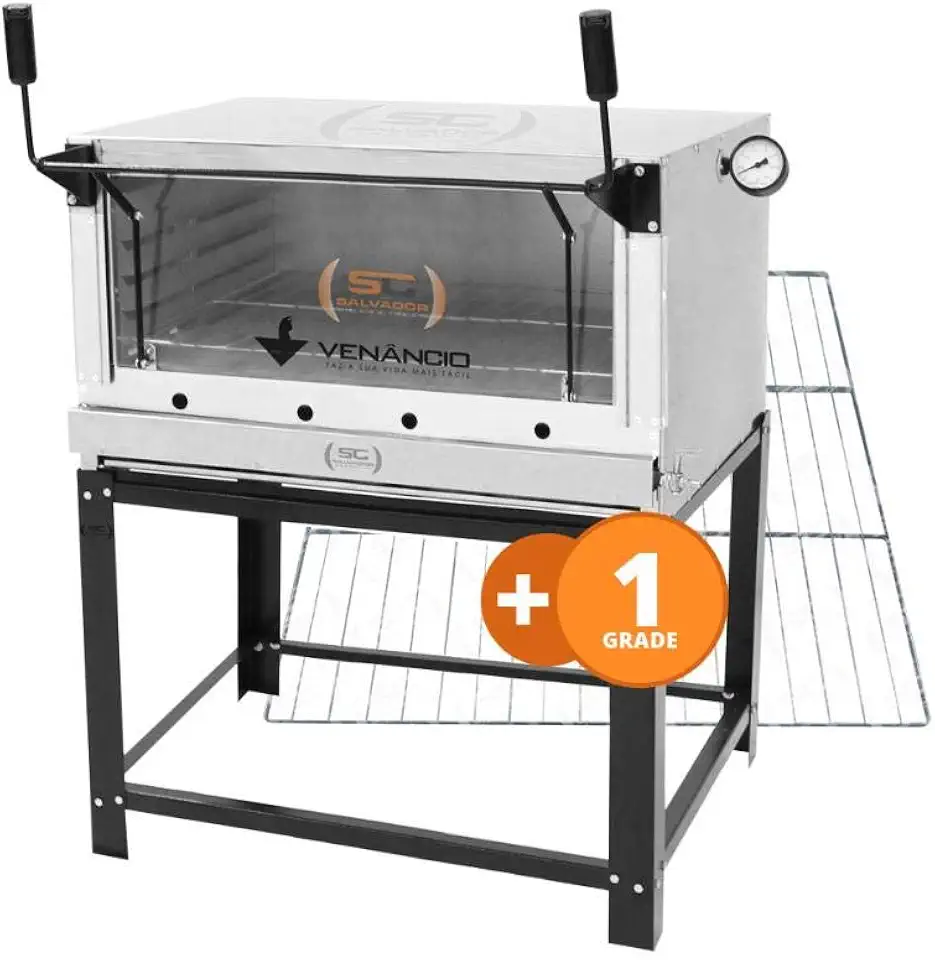KIT - Forno Gás Industrial Roma Inox FIRI90 + Grade Extra - Venâncio