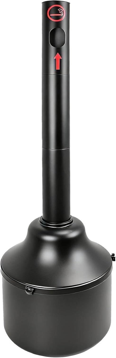 Heavy Duty Cigarette Butt Receptacle Disposal Outdoor, 5 Gallon Large Capacity For Commercial Ashtray Outdoor To Keep The Air Fresh, Fire Safe Design, Rust-Proof Cigarette Disposal For Patio, Garden