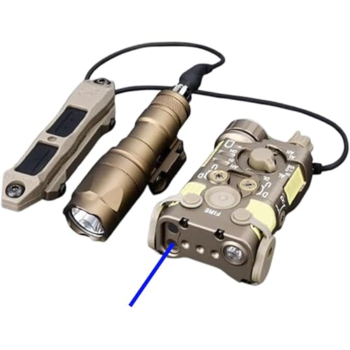 Metal L3-NAGL/MWL C1+ Box Aiming Laser Sight(with Red/Green/Blue Laser+IR Laser+White Light), & M300A/M600C Strong LED Flashlight, & NF Modular Dual Wire Remote Pressure Switch(SF+2.5 Plug) Combo