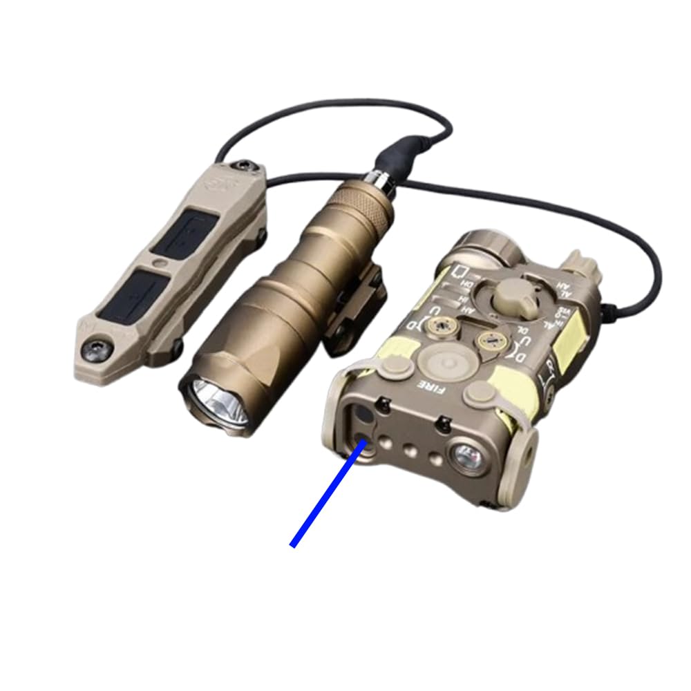 Metal L3-NL Box Aiming Laser Sights(with Blue Laser+IR Laser+White Light), and M300A Strong LED Flashlight, and NF Modular Dual Wire Remote Pressure Switch(SF+2.5 Plug) Combo,DE