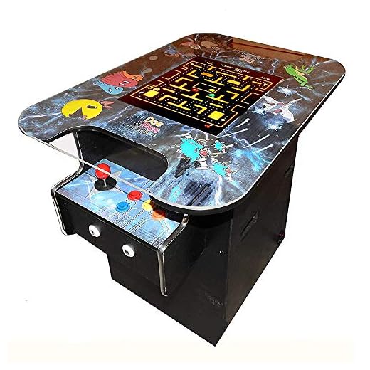 Doc and Pies Arcade Factory Cocktail Arcade Machine - 60 Retro Games - Full Size LCD Screen, Buttons and Joystick