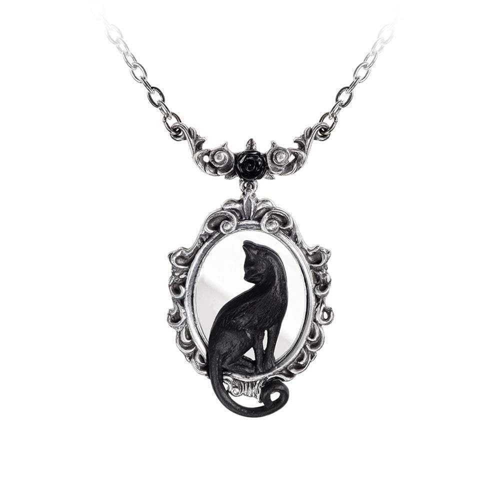 Alchemy Gothic Feline Felicity Donna Collana colore argento peltro
