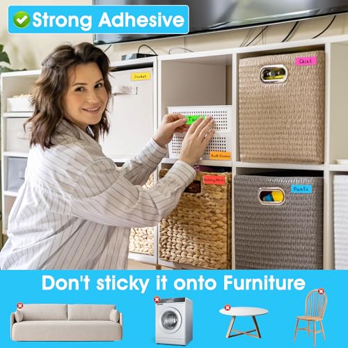 Ptwola 360 Stück Umzugsaufkleber Etiketten Selbstklebend Aufkleber Bunt farbige Ablösbare Adressen Blanko...