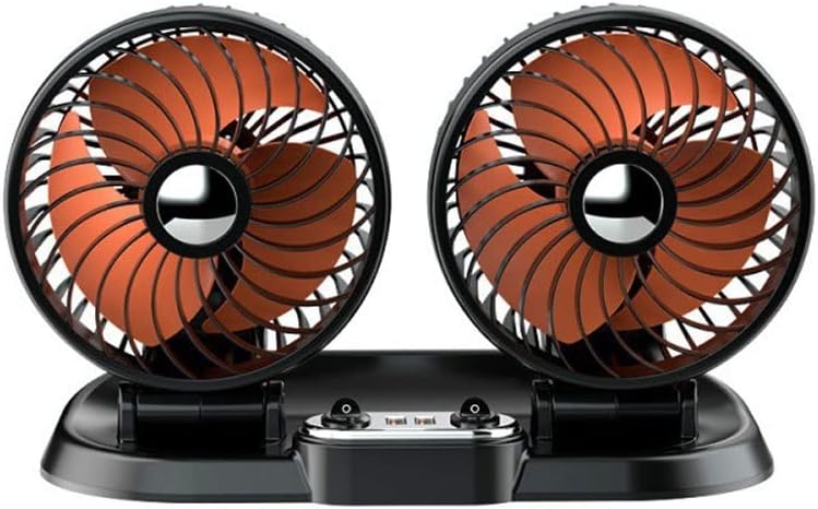 Car Cooling Fan, 12V Dual Head Cooling Air Fan, Cooling Air Circulator With 360 Degree Low Noise, For Car/SUV/RV/Truck/Boat Use (Color : 24V)