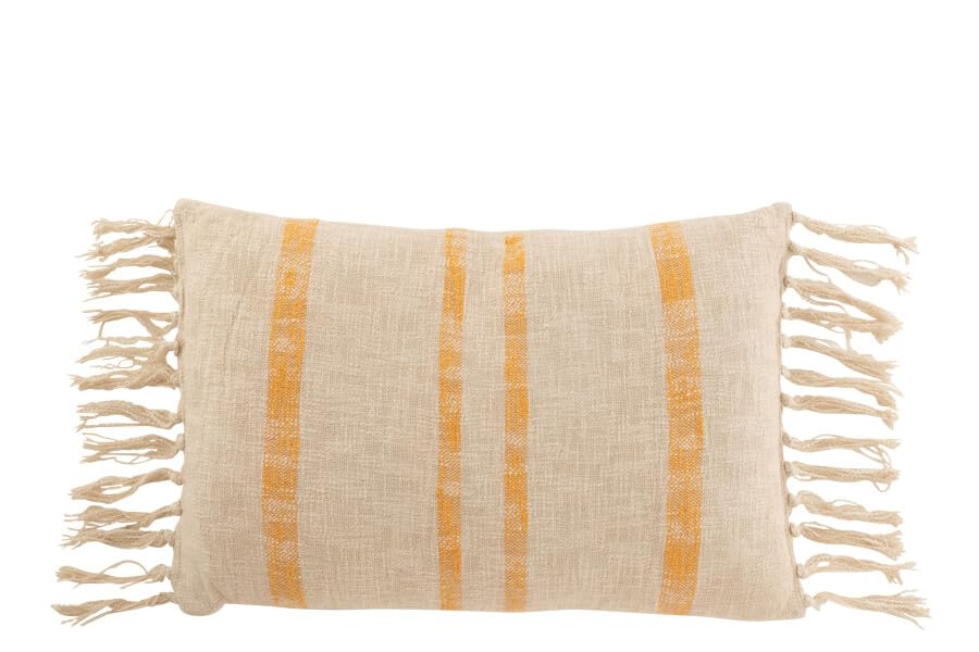 Coussin rectangulaire Emma jaune pour illuminer votre salon