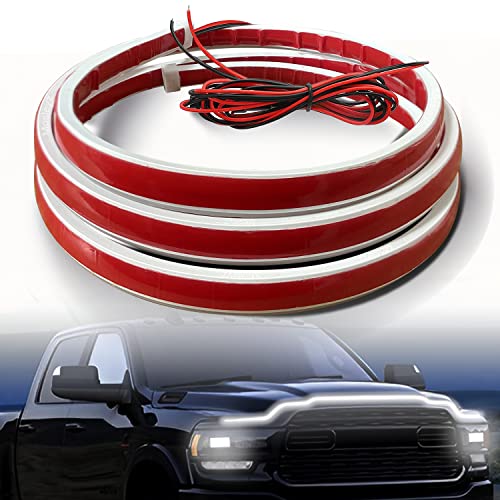 Car Hood Light Strip Dynamic LED Strip Light 71 inches Exterior Flexible Daytime Running Light Strip for Car,Truck,SUV (1 Piece)