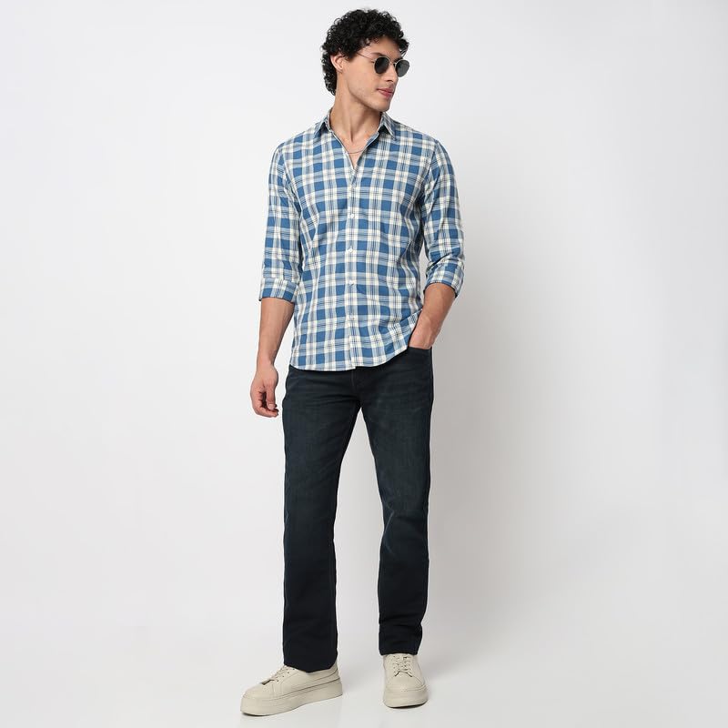 Image of Mens Striped Slim Fit Cotton Casual Shirt | Full Sleeves Mens Shirts | Stylish Shirt for Men