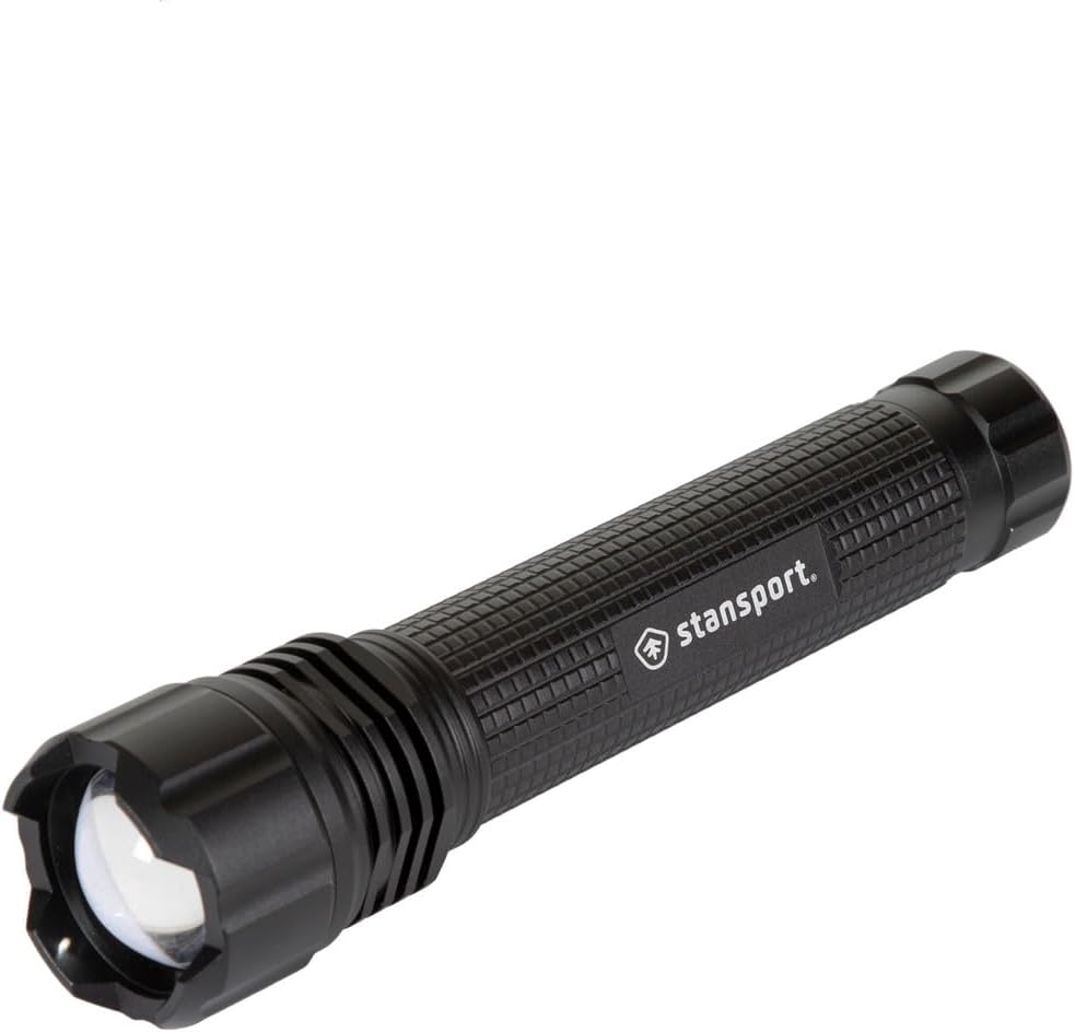 Stansport High-Powered Cree LED Tactical Flashlight, Black, One Size
