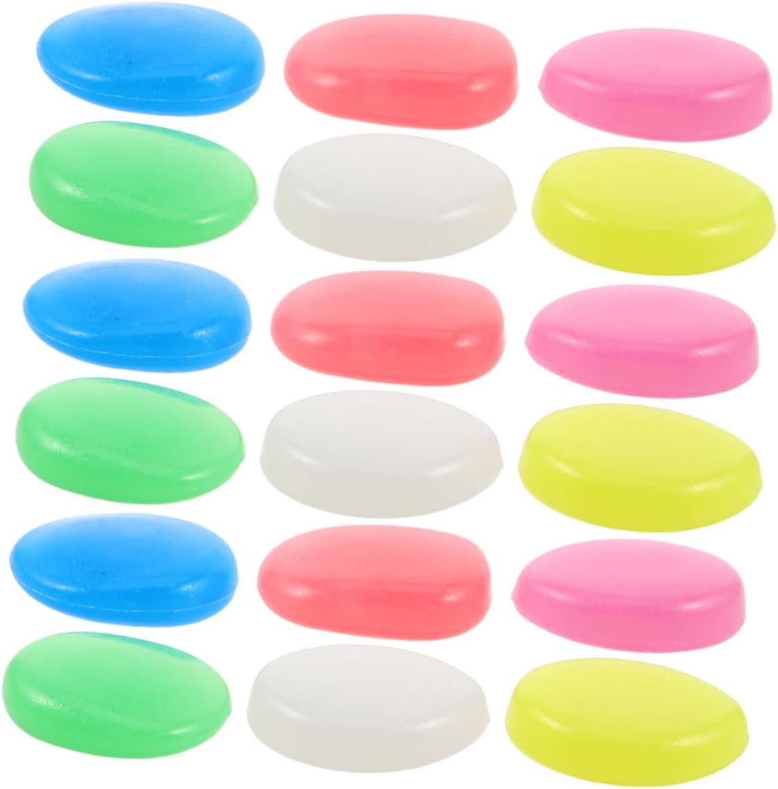 Gadpiparty 55pcs Glow in The Dark Aquarium Pebbles and Decorative Garden Stones, 4.5cm Luminous Glowing Rocks for Fish Tank, Succulent Plant, Outdoor Walkway, and Indoor Aquarium Landscaping