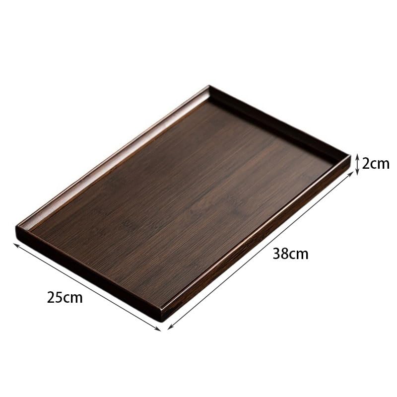 Plateau de Service Plateau à thé Plateau en Bois Plateau à thé Japonais Grand et Petit Service à thé Plateau de Rangement rétro Plateau à thé for Une Personne Plateau de Table Basse(L)