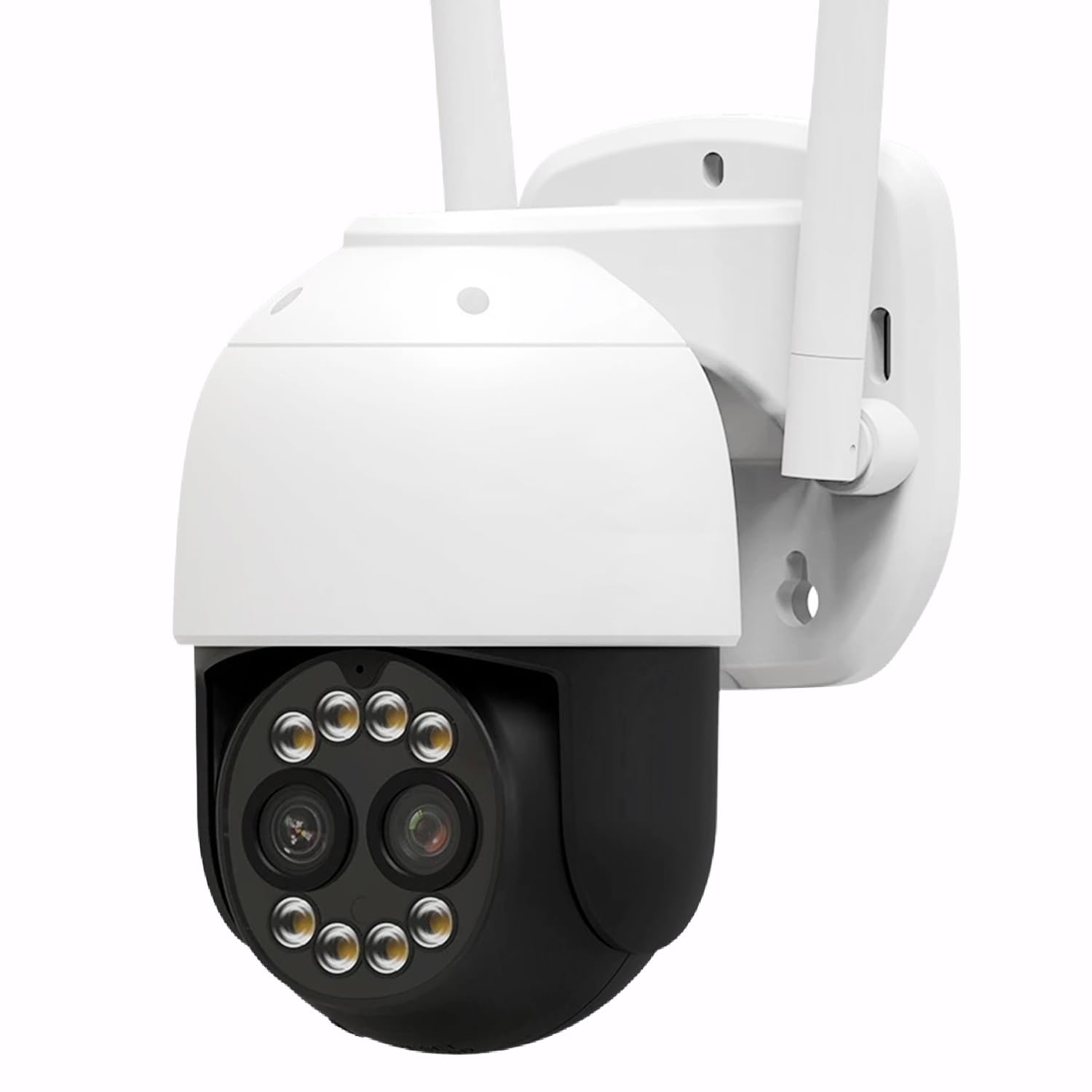 EASYTAO 9825G Cámara de Seguridad Exterior WiFi con Lentes Duales de 4MP*2, Tris Home/iCSee App, Zoom Óptico 8X, Visión Nocturna, Audio Bidireccional, Detección de MOV, Compatible con Alexa
