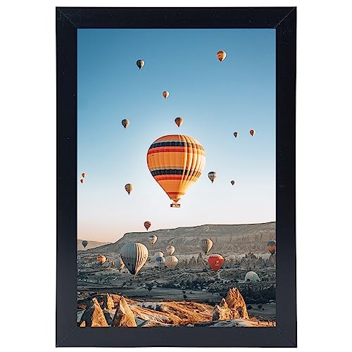 Image of JCJMY 6x9 Picture Frame Black for Wall Hanging or Tabletop- Wall Mounting Horizontally or Vertically, 6 x 9 Wall Gallery Poster Photo Frame for 6 by 9 Photos, Black