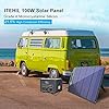 ITEHIL Solar Panel, 100W 18 Volt Monocrystalline Solar Panel Kits, Portable High Efficiency Solar Panel Charger, Foldable Solar Power Backup with USB 3.0/USB 2.0/DC Output for Home, Camping, RV...