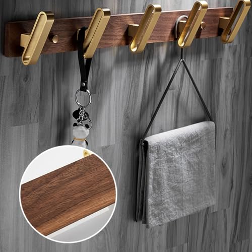 Perchero de pared compacto de 28 cm que ahorra espacio e integra ganchos para colgar ropa en casa 3