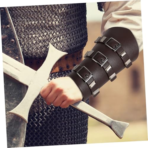 Protector de brazo medieval de disfraces y accesorios de cosplay ajustables GALPADA pack de 2 7