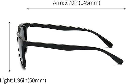 Miniatura 7 de ALWAYSUV Gafas de sol de distancia tintadas negras para hombres y mujeres, miopía miopía, lentes de miopía, no son lentes de lectura -3.0
