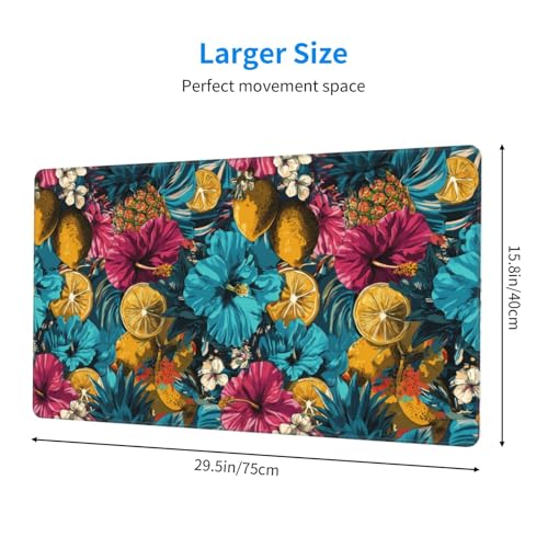 Tapis de souris de jeu grand format imprimé ananas premium - 2