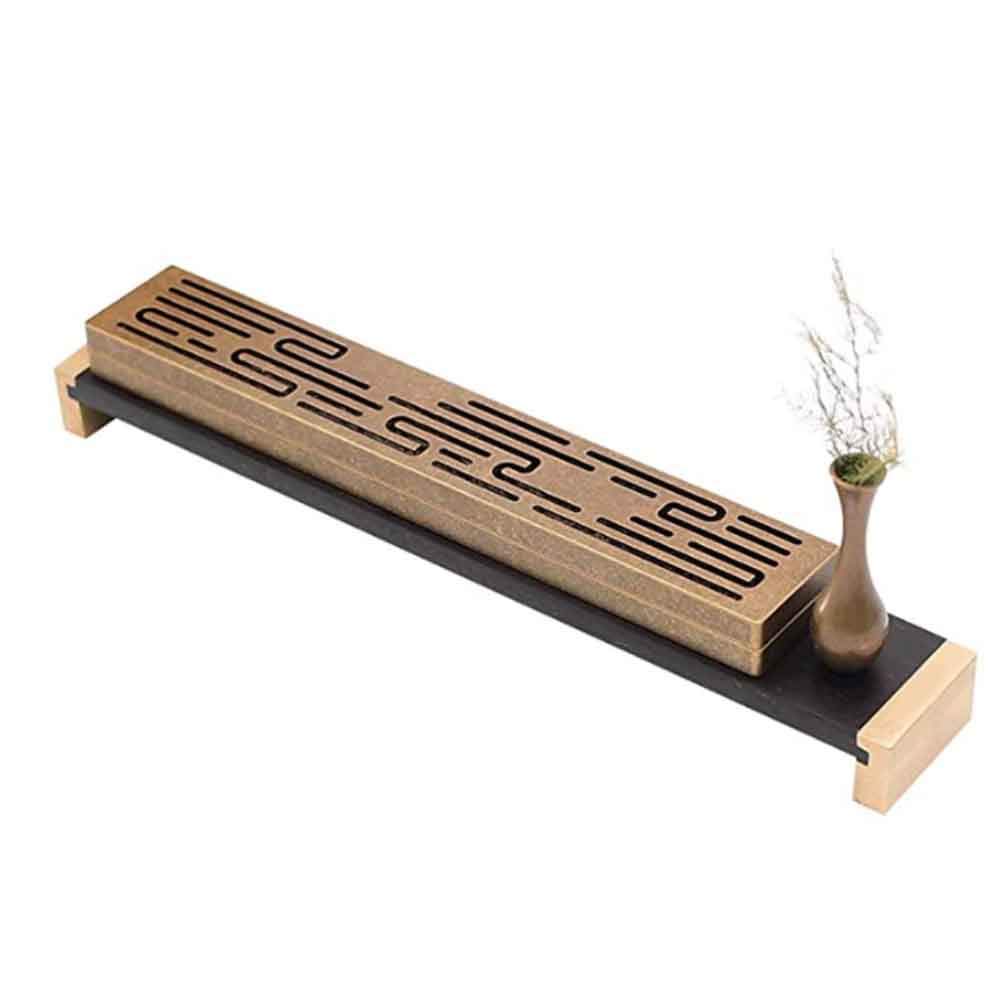 QZTIncense Burner Zen Tea Incense Burner Incense Burner Box Household Wire Incense Burner Pure Copper Inner Horizontal Incense Burner Incense Burner Gift Incense Burner