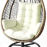 Generisch Hängesessel-Kissen,Garten Polster,Schaukelsessel-Kissen Indoor Sitzkissen Auflage für Hängeschaukel Hängekorb Outdoor Waschbar Schaukelstuhl Dicke Hängestuhl Sitzauflage,Off White