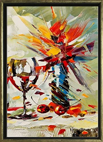 Startonight Luxury Framed Art Gold Color Of Life V Elegant Quantic Home Decoration 28" X 40" Abstract Collection #TOP24