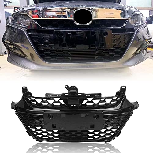 Rejilla frontal de ABS estilo panal, parrilla negra de repuesto para parachoques superior de coche, Kit de cuerpo de malla, rejilla de rejilla para Honda Accord 2018-2020