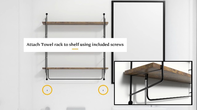 FEILERN Floating Shelves, 3 Tier Wall Mounted Metal Floating Shelves Black with Frame and Towel Rack for Bathroom, Living Room, Bedroom, Kitchen FEILERN Floating Shelves, 3 Tier Wall Mounted Metal Floating Shelves Black with Frame and Towel Rack for Bathroom, Living Room, Bedroom, Kitchen