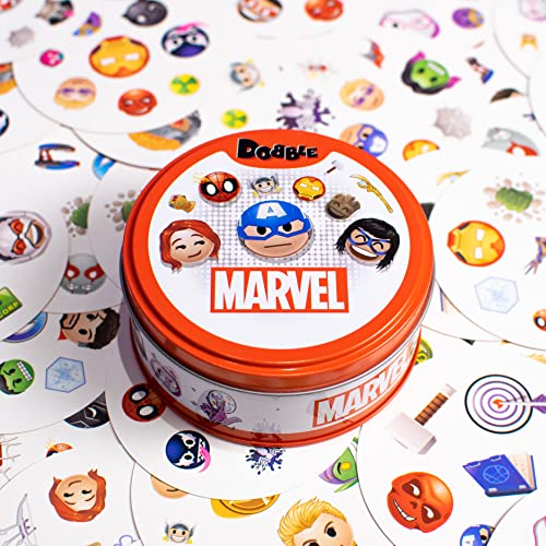 Galápagos, Dobble: Marvel Emoji, Jodo de Cartas Competitivo, 2-8 jogadores, 15min