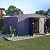 Yardenaler 8x12 FT Metal Outdoor Storage Shed, Garden Tool Shed Kit with Doors & Lock, Waterproof Patio Utility Tool Shed for Backyard and Garden, Gray