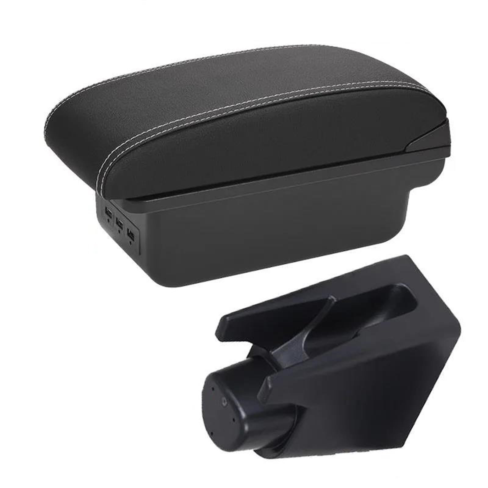 Hjkdsz C3 Black White Car Storage Console Armrest Boxes Interior Center Organizers Dedicated Accessories For Citroen C1(C3 Black White)