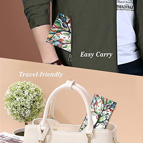 Moko Squeeze Top Sunglasses Case, (2 Pack) Portable Eyeglass Pouch Sunglass Goggles Soft Case Protective Eyewear Case Bag Glasses Holder For Women With Cleaning Cloth, Black & Lucky Tree #TOP6