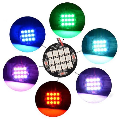 Enjoydeal DJI Phantom Quadcopter Multi-Function12 LED Adjustable RGB Head Light Spotlight Kit With Sticker For Night Fly