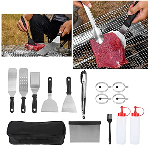 Set de herramientas para BBQ acero inoxidable 14 piezas miniatura 5