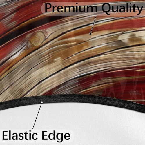 Peaom Old Wooden American Flag Outdoor Tablecloth with Umbrella Hole, Round Elastic Fitted Table Cloth with Zipper, Waterproof Picnic Patio Table Covers Fits 36-44 in Tables by Peaom - Image 4