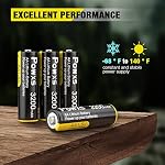 POWXS AA Batteries au lithium 3200mAh, paquet de 16 1.5V Lithium Iron Double A Batteries Super Capacité pour Caméra Blink, Sonnette de porte vidéo, Lampe de poche, Jouets, Télécommande