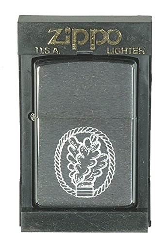Image of Zippo Windproof Lighter - German Army Hunter Troop, Brushed Chrome, Lustre - Refillable - Reusable - Windproof Design - Gift Box - Made in USA