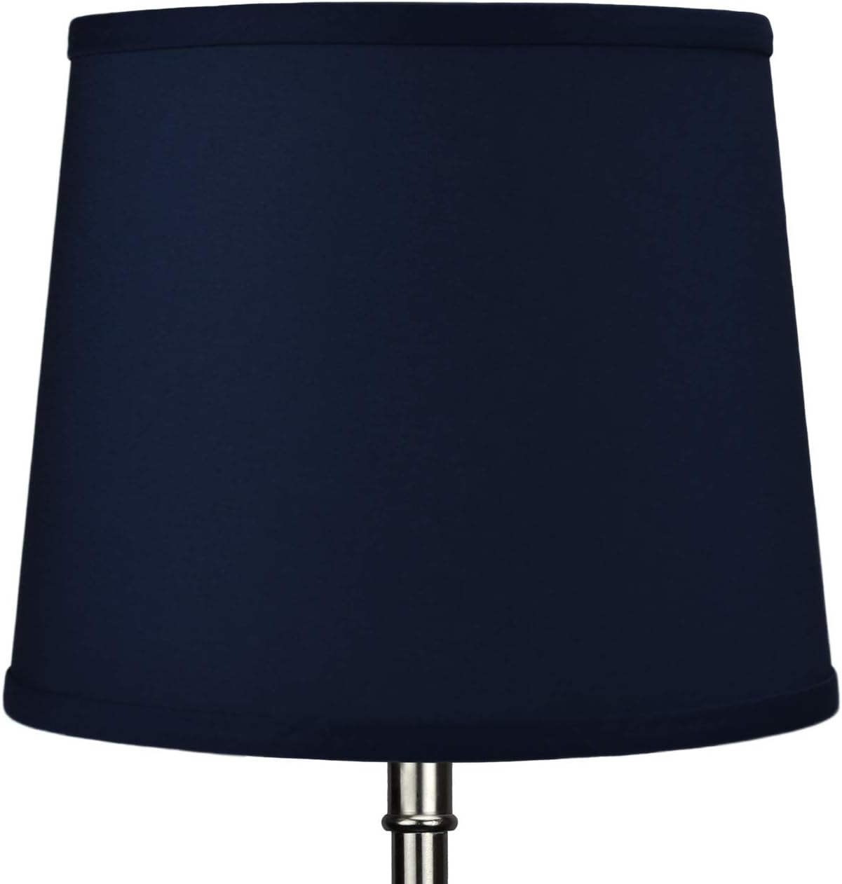 FenchelShades.com 10" Top Diameter x 12" Bottom Diameter 10" Height Fabric Drum Lampshade Spider Attachment … (Linen Navy Blue)
