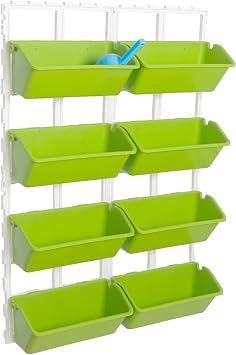 Kaibrite 8 Pockets Vertical Garden Wall Planter Raised Beds Hanging Planter Wall Mounted Flower Beds for Flowers Vegetables Herb