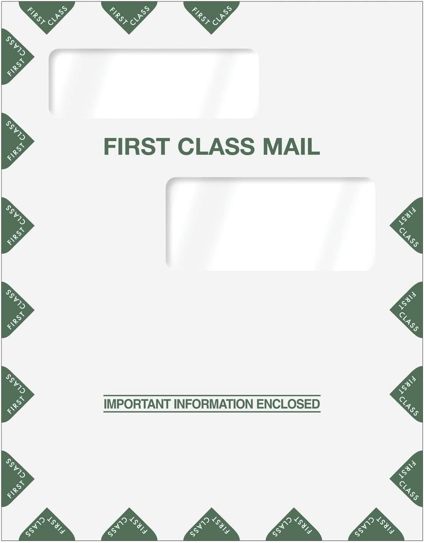 Double Window Tax Organizer Mailing Envelope Moisture Seal, 50/Pk