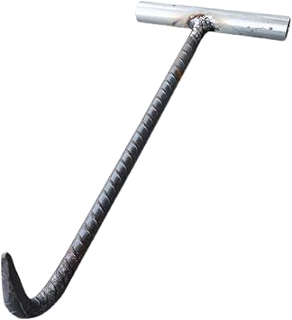 Manhole Cover Hook Rigid Steel Lifting Hooks, 25cm -115cm Manhole Cover Lifter, Manhole Covers/Storm Drain Cover/Drains/Floor Grates Opener Size 25cm9 7/8"